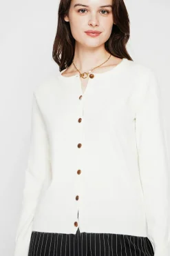 Femme C&Jo Gilets Et Cardigans^Gilet col ras du cou naturel