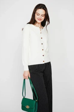 Femme C&Jo Gilets Et Cardigans^Gilet col ras du cou naturel