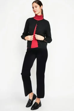Gilet col ras du cou noir-Assuili Outlet
