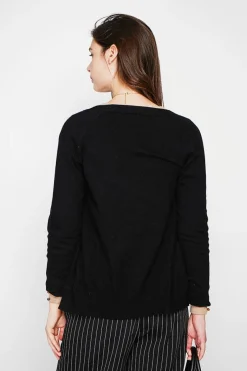 Femme C&Jo Gilets Et Cardigans^Gilet col v boutonné noir