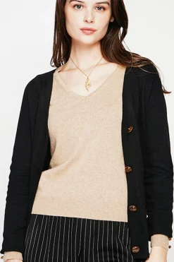 Femme C&Jo Gilets Et Cardigans^Gilet col v boutonné noir