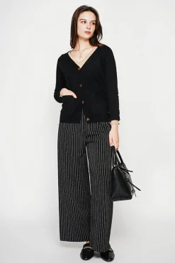 Femme C&Jo Gilets Et Cardigans^Gilet col v boutonné noir