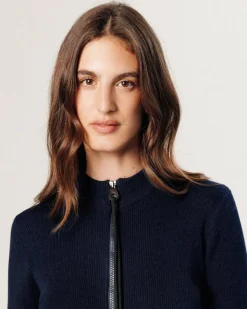 Gilet Denitsa zippé bleu nuit-Rodier