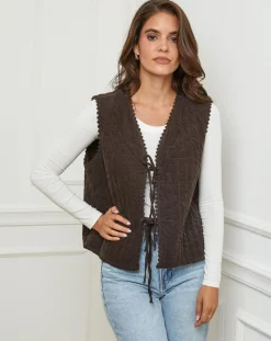 Gilet Diane choco-L'Armoire de Suzette Online