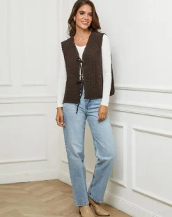 Gilet Diane choco-L'Armoire de Suzette Online