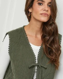 Femme L'Armoire de Suzette Gilets Et Cardigans^Gilet Diane kaki