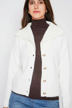 Femme C&Jo Gilets Et Cardigans^Gilet double col naturel