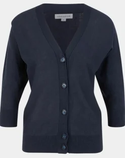 Gilet droit en Lin & Coton Mimosa bleu marine-Jodhpur Outlet