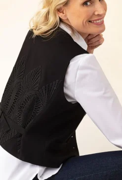 Gilet Eloane noir-Bleu Blanc Rouge Outlet