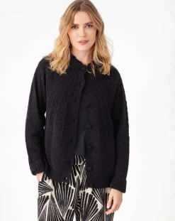 Femme Indies Gilets Et Cardigans^Gilet en Alpaga & Laine mélangés Elise noir