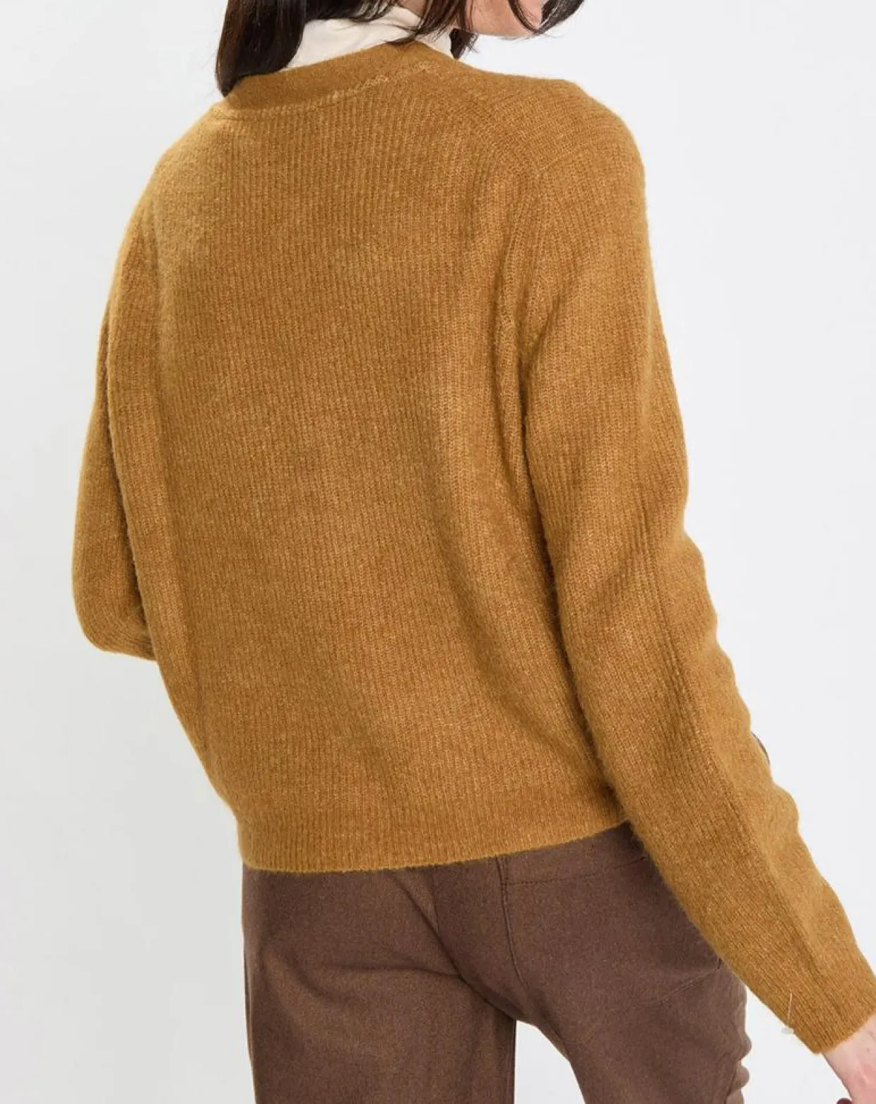 Femme Marc O'Polo Gilets Et Cardigans^Gilet en Alpaga & Laine mélangés 3 Boutons kaki marron