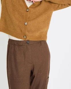 Femme Marc O'Polo Gilets Et Cardigans^Gilet en Alpaga & Laine mélangés 3 Boutons kaki marron