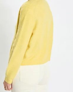 Gilet en Alpaga & Laine mélangés 3 Boutons jaune-Marc O'Polo New