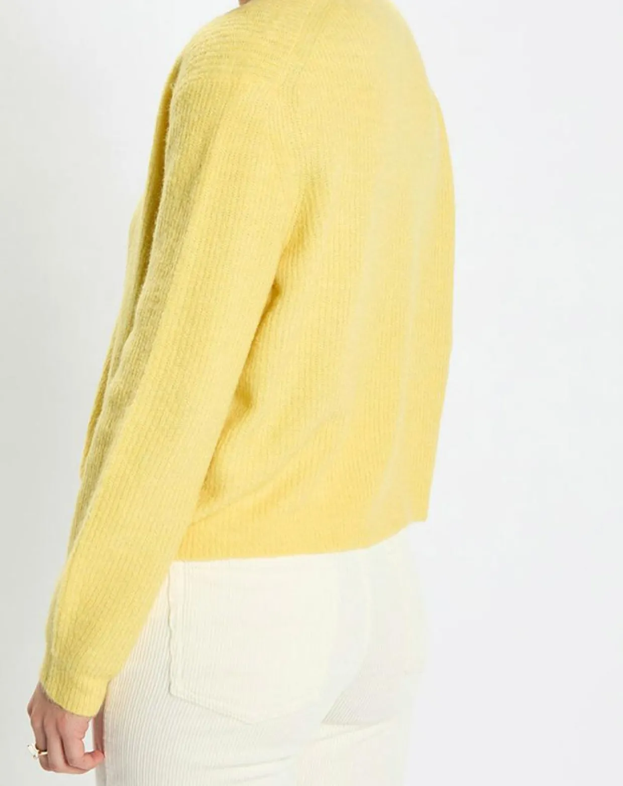 Gilet en Alpaga & Laine mélangés 3 Boutons jaune-Marc O'Polo New