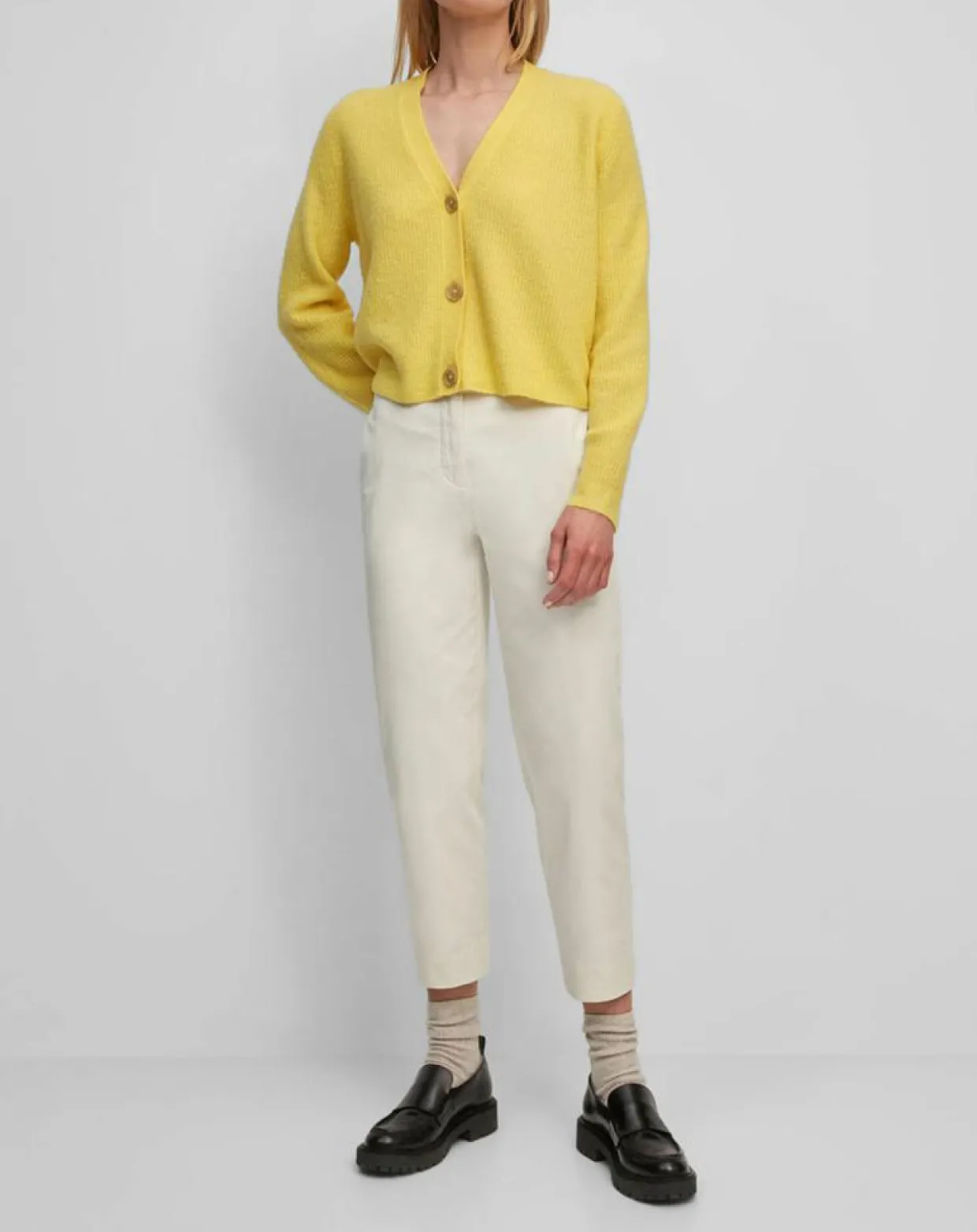 Gilet en Alpaga & Laine mélangés 3 Boutons jaune-Marc O'Polo New