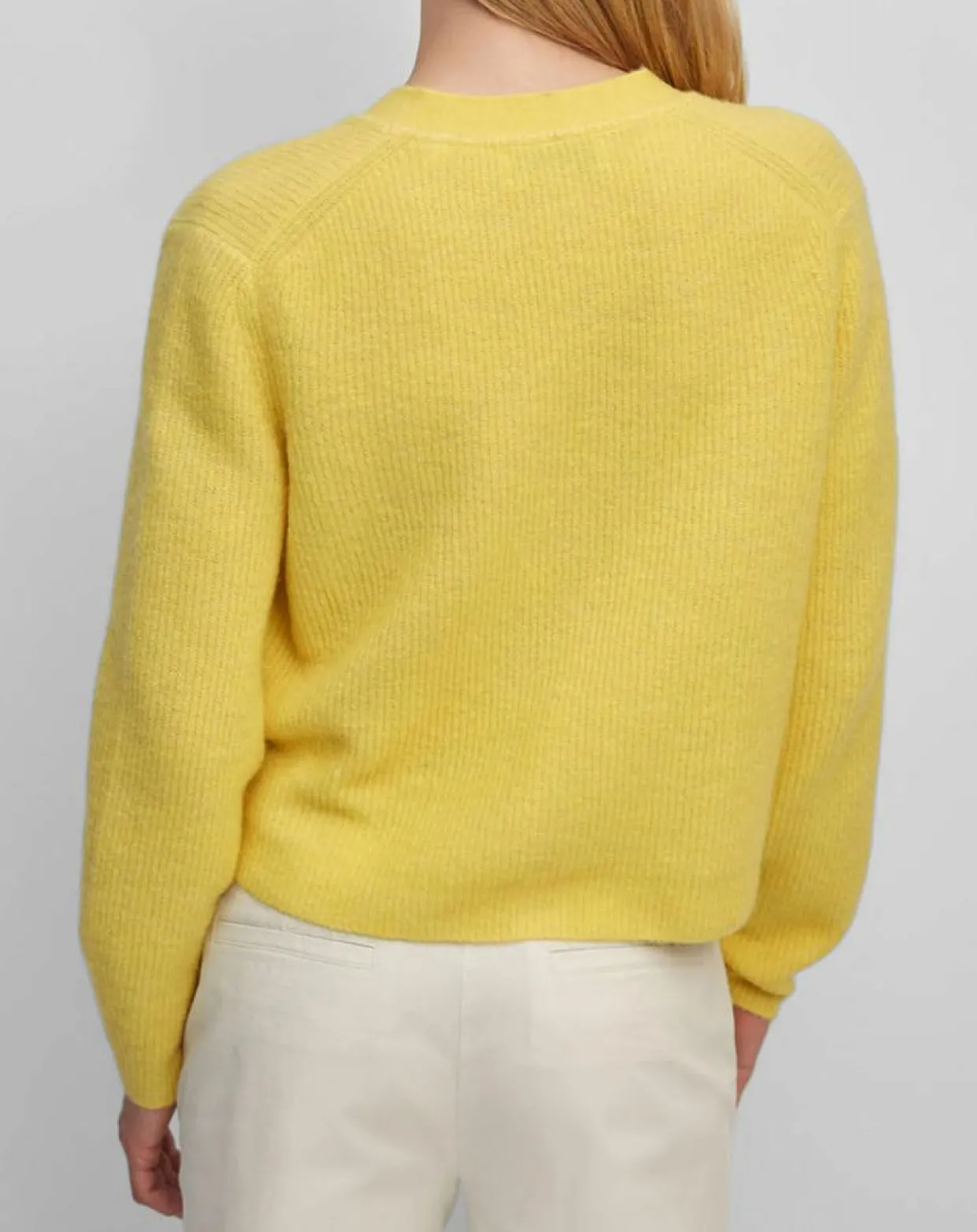 Gilet en Alpaga & Laine mélangés 3 Boutons jaune-Marc O'Polo New