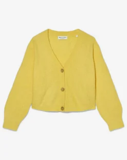 Gilet en Alpaga & Laine mélangés 3 Boutons jaune-Marc O'Polo New