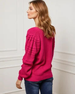Femme Fleur de cachemire Gilets Et Cardigans^Gilet en Cachemire mélangé Liv fushia