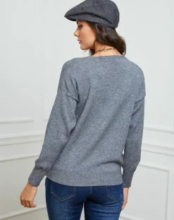 Femme Fleur de cachemire Gilets Et Cardigans^Gilet en Cachemire mélangé Laura gris