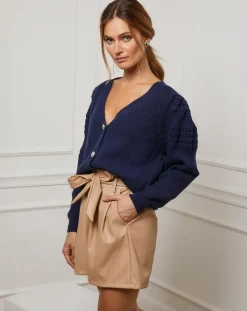 Femme Fleur de cachemire Gilets Et Cardigans^Gilet en Cachemire mélangé Liv marine