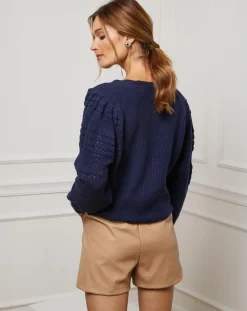 Femme Fleur de cachemire Gilets Et Cardigans^Gilet en Cachemire mélangé Liv marine