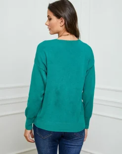 Femme Fleur de cachemire Gilets Et Cardigans^Gilet en Cachemire mélangé Laura vert
