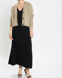 Femme Marc O'Polo Gilets Et Cardigans^Gilet en Coton, Laine & Alpaga mélangés grosse maille chiné marron