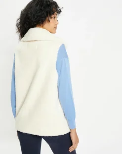 Gilet en Fausse Fourrure W1622 Mont panna-Lou Andrea Clearance
