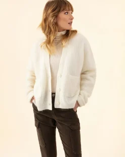 Femme Indies Gilets Et Cardigans^Gilet en Kidmohair & Laine mélangés Bonnie écru