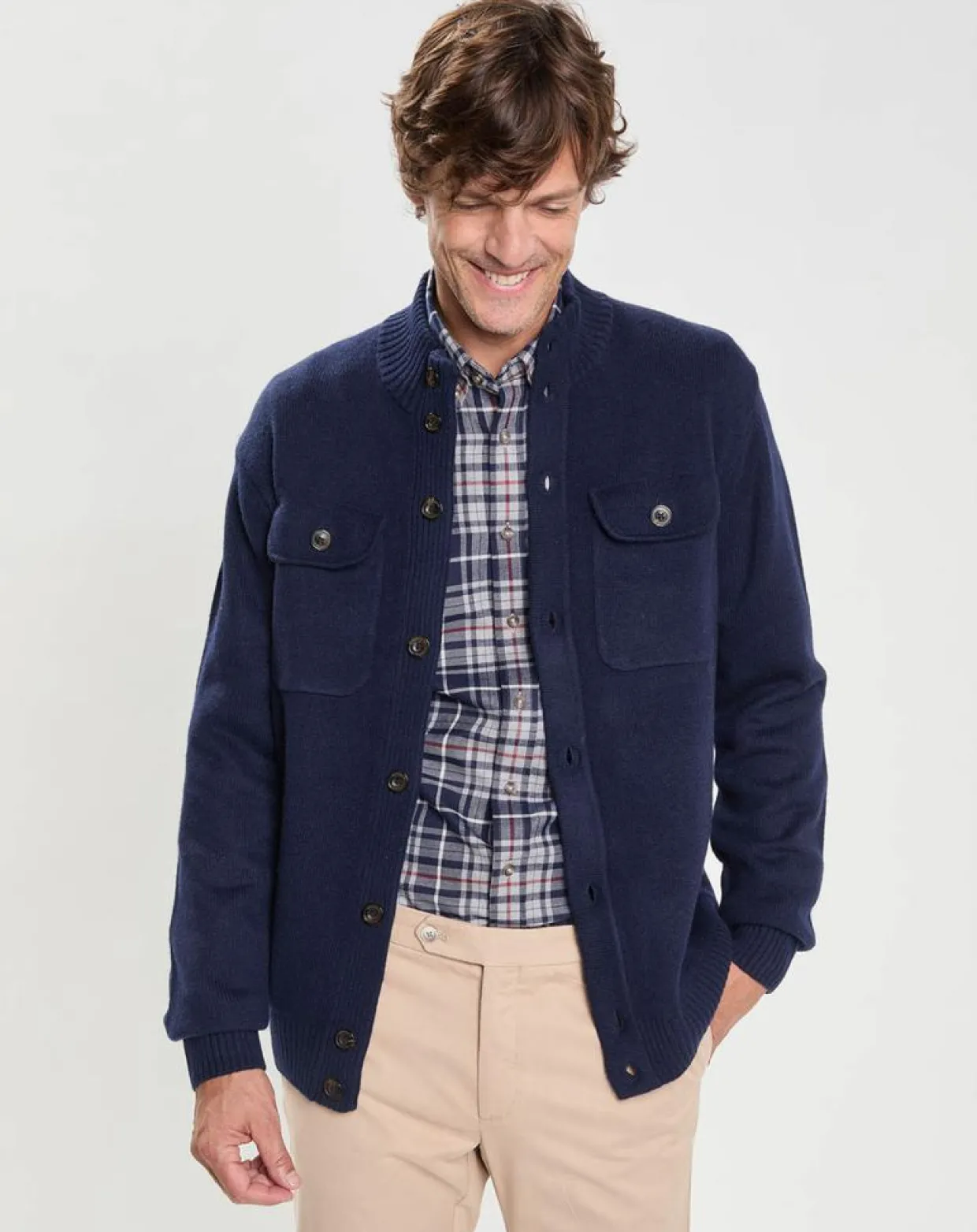 Homme Hackett London Gilets Et Cardigans^Gilet en Laine & Cachemire bleu marine