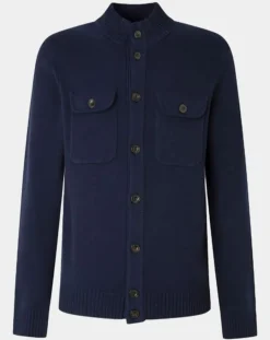 Homme Hackett London Gilets Et Cardigans^Gilet en Laine & Cachemire bleu marine