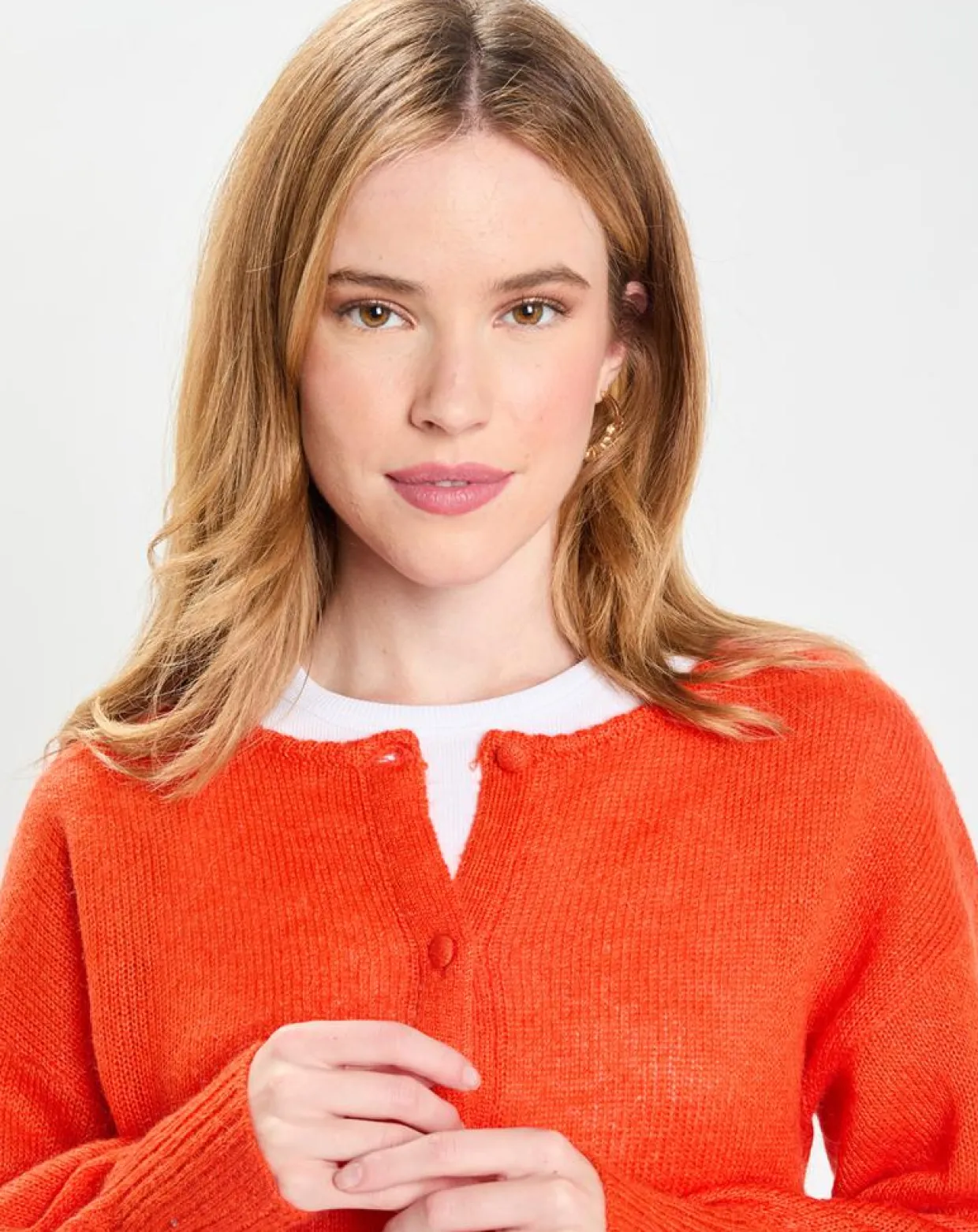 Femme Galeries Lafayette Gilets Et Cardigans^Gilet en Laine & Mohair mélangés Maille Boston 2 rouge moyen