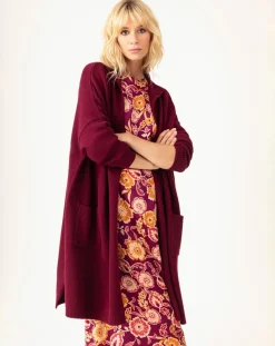Femme Indies Gilets Et Cardigans^Gilet en Laine mélangée Amira prune
