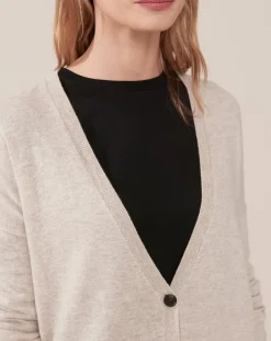 Femme Caroll Gilets Et Cardigans^Gilet en Laine mélangée Ashton beige