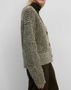 Femme Marc O'Polo Gilets Et Cardigans^Gilet en Laine mélangée grosse maille marron/écru