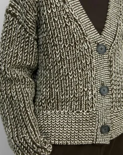 Femme Marc O'Polo Gilets Et Cardigans^Gilet en Laine mélangée grosse maille marron/écru