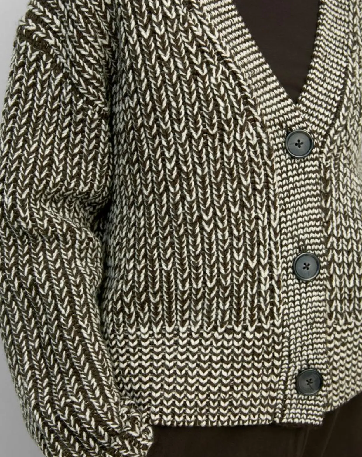 Femme Marc O'Polo Gilets Et Cardigans^Gilet en Laine mélangée grosse maille marron/écru