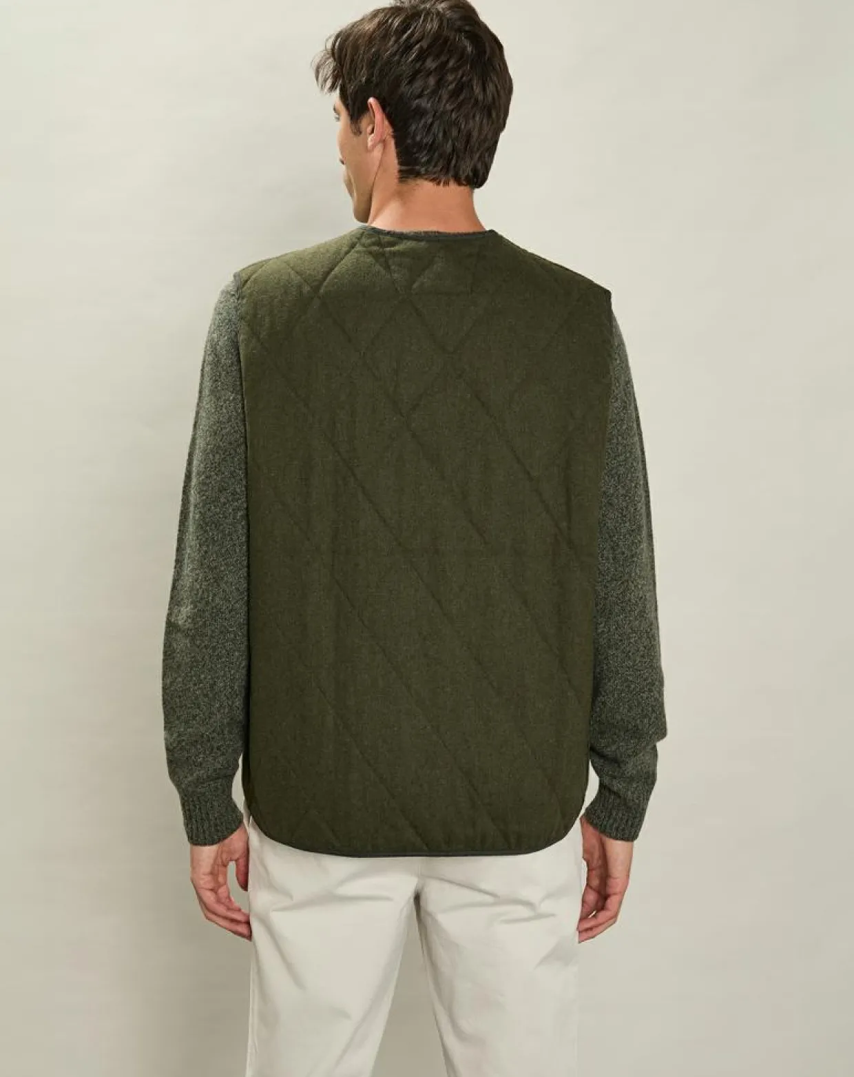 Gilet en Laine mélangée Vince armée-Hartford Outlet