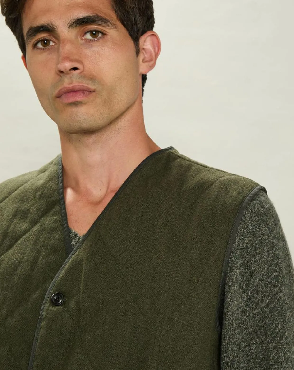 Gilet en Laine mélangée Vince armée-Hartford Outlet
