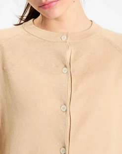 Femme Jodhpur Gilets Et Cardigans^Gilet en Lin & Coton Rouga beige