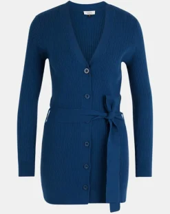 Gilet en Maille côtelée stretch Fernand bleu foncé-Galeries Lafayette Outlet