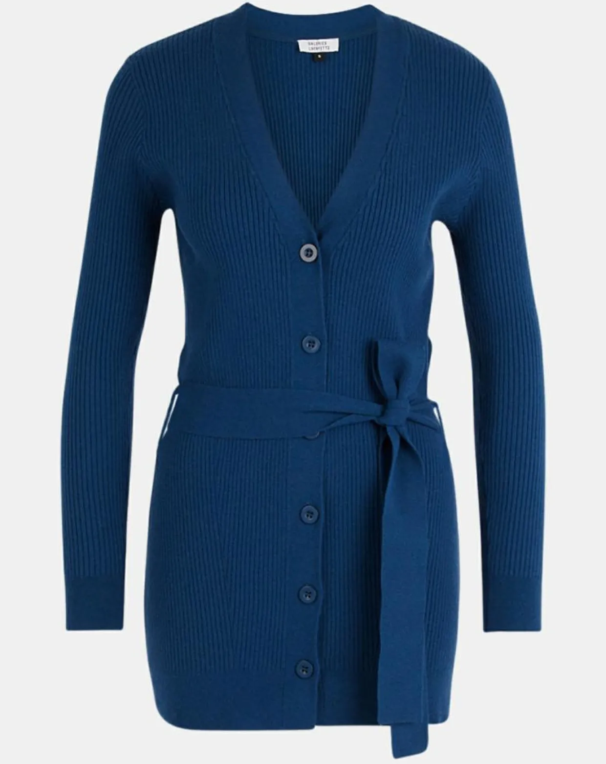 Gilet en Maille côtelée stretch Fernand bleu foncé-Galeries Lafayette Outlet