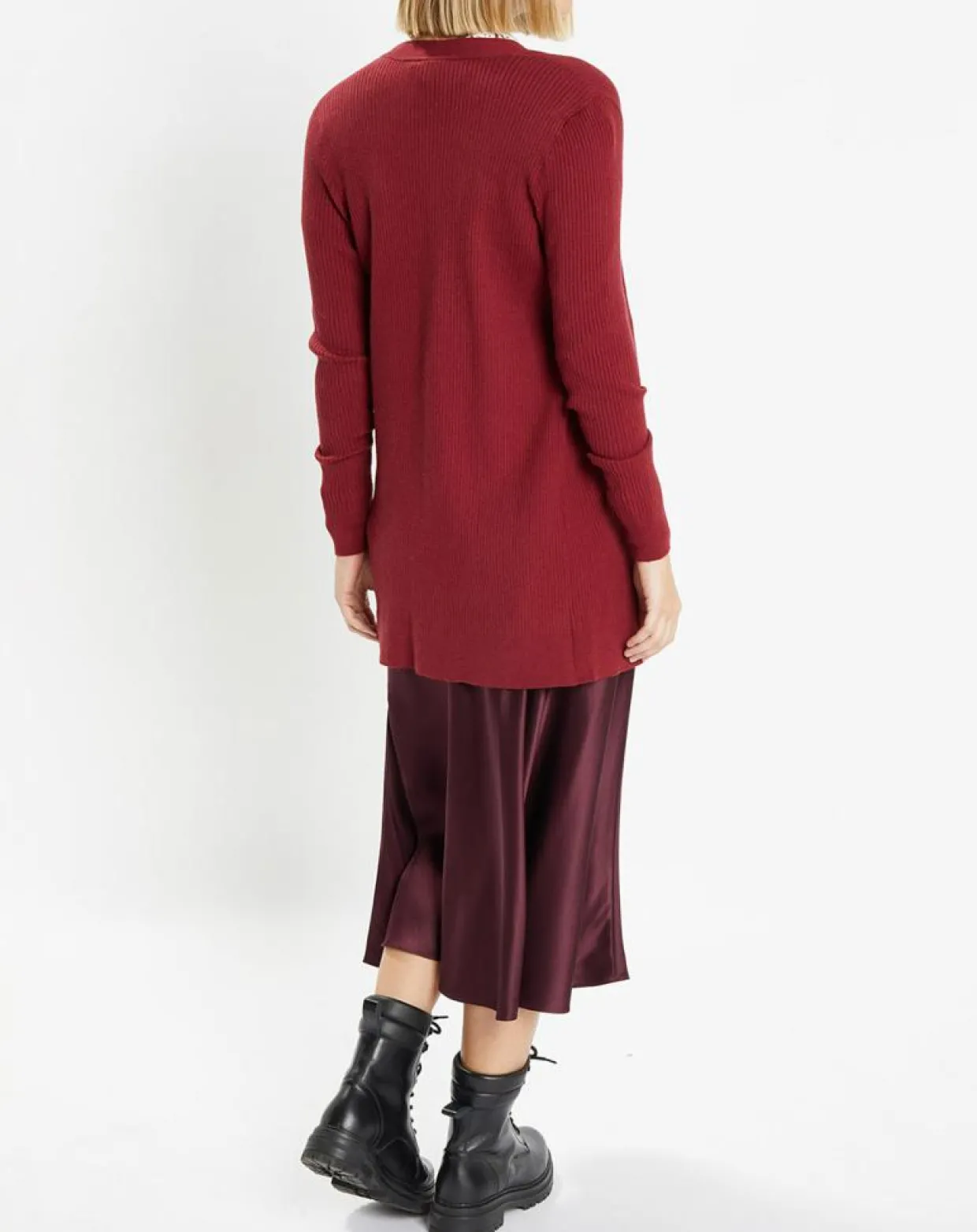 Femme Galeries Lafayette Gilets Et Cardigans^Gilet en Maille côtelée stretch Fernand bordeaux