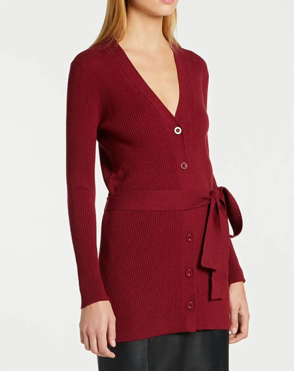 Femme Galeries Lafayette Gilets Et Cardigans^Gilet en Maille côtelée stretch Fernand bordeaux