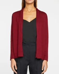 Gilet en Maille fine col châle bordeaux-Galeries Lafayette Outlet