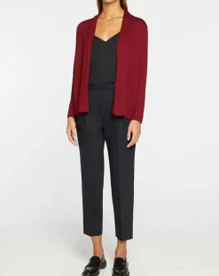Gilet en Maille fine col châle bordeaux-Galeries Lafayette Outlet