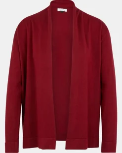 Gilet en Maille fine col châle bordeaux-Galeries Lafayette Outlet