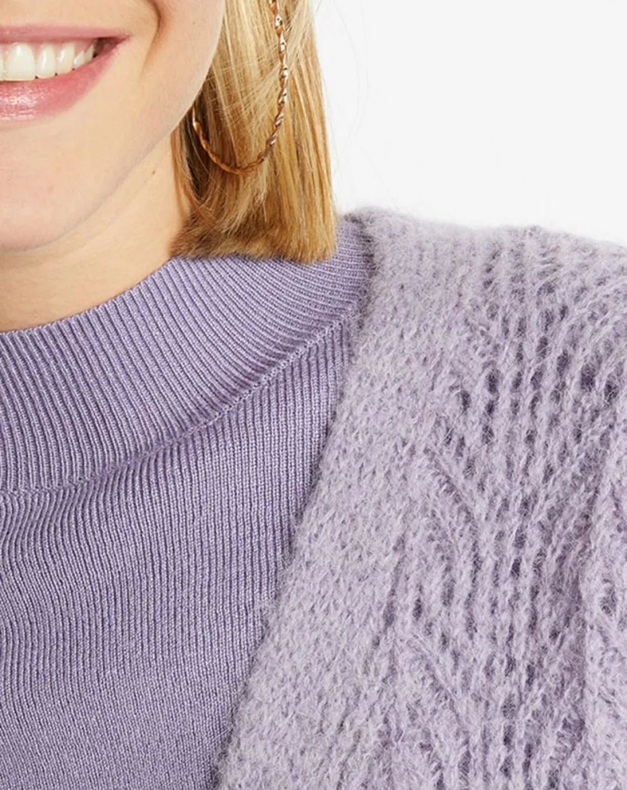 Femme Galeries Lafayette Gilets Et Cardigans^Gilet en Maille pointelle mousseuse Rina violet clair