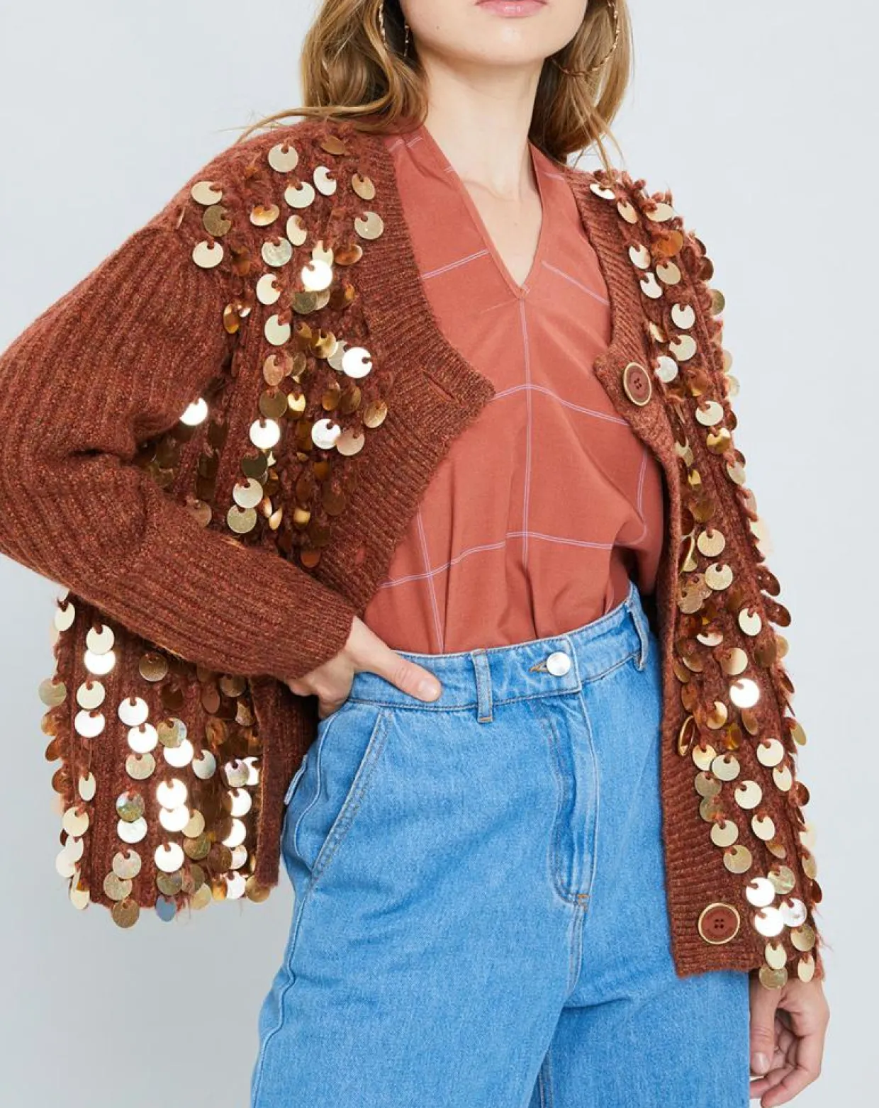 Femme Manoush Gilets Et Cardigans^Gilet en Mohair & Laine mélangés Pampille écureuil