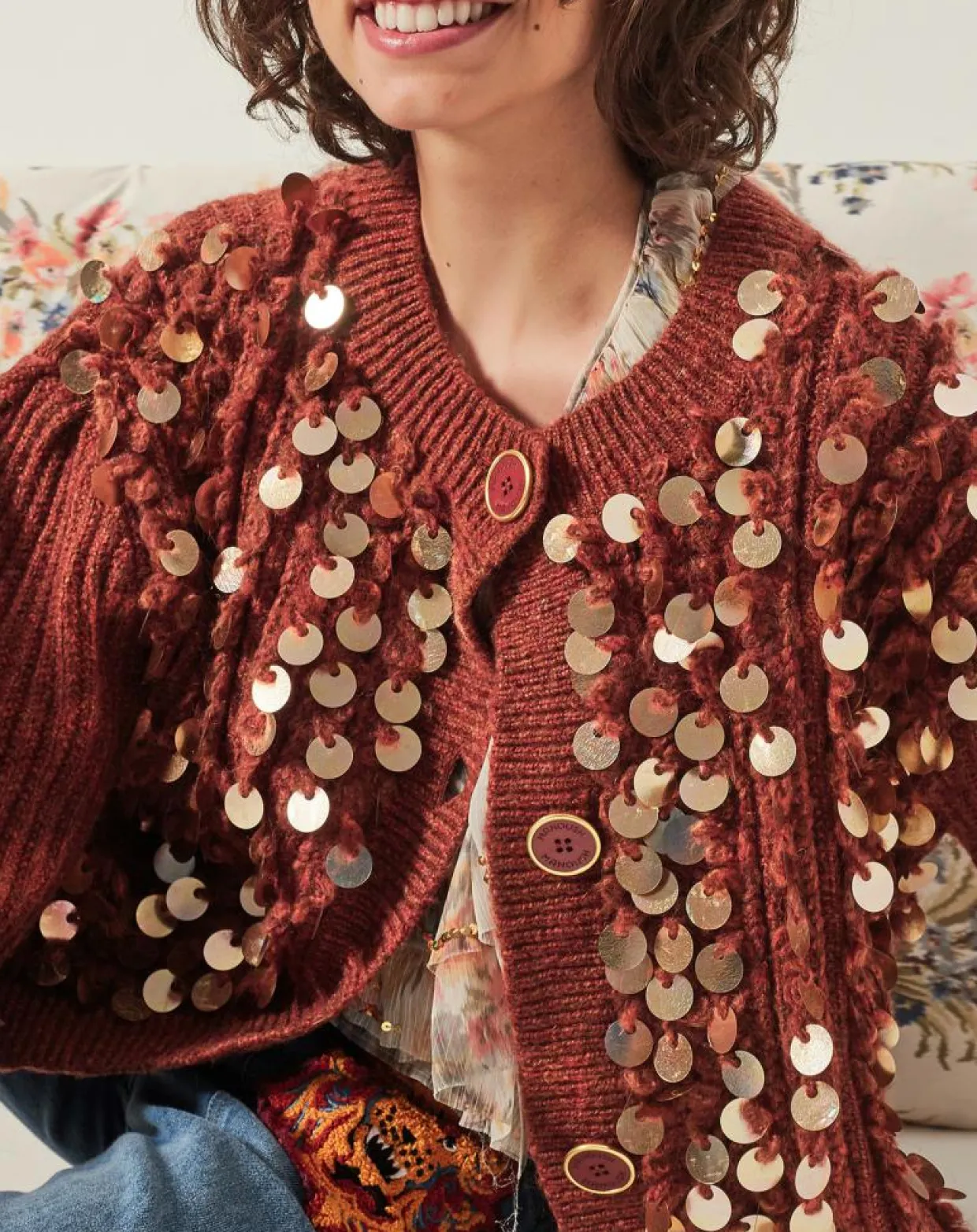 Femme Manoush Gilets Et Cardigans^Gilet en Mohair & Laine mélangés Pampille écureuil